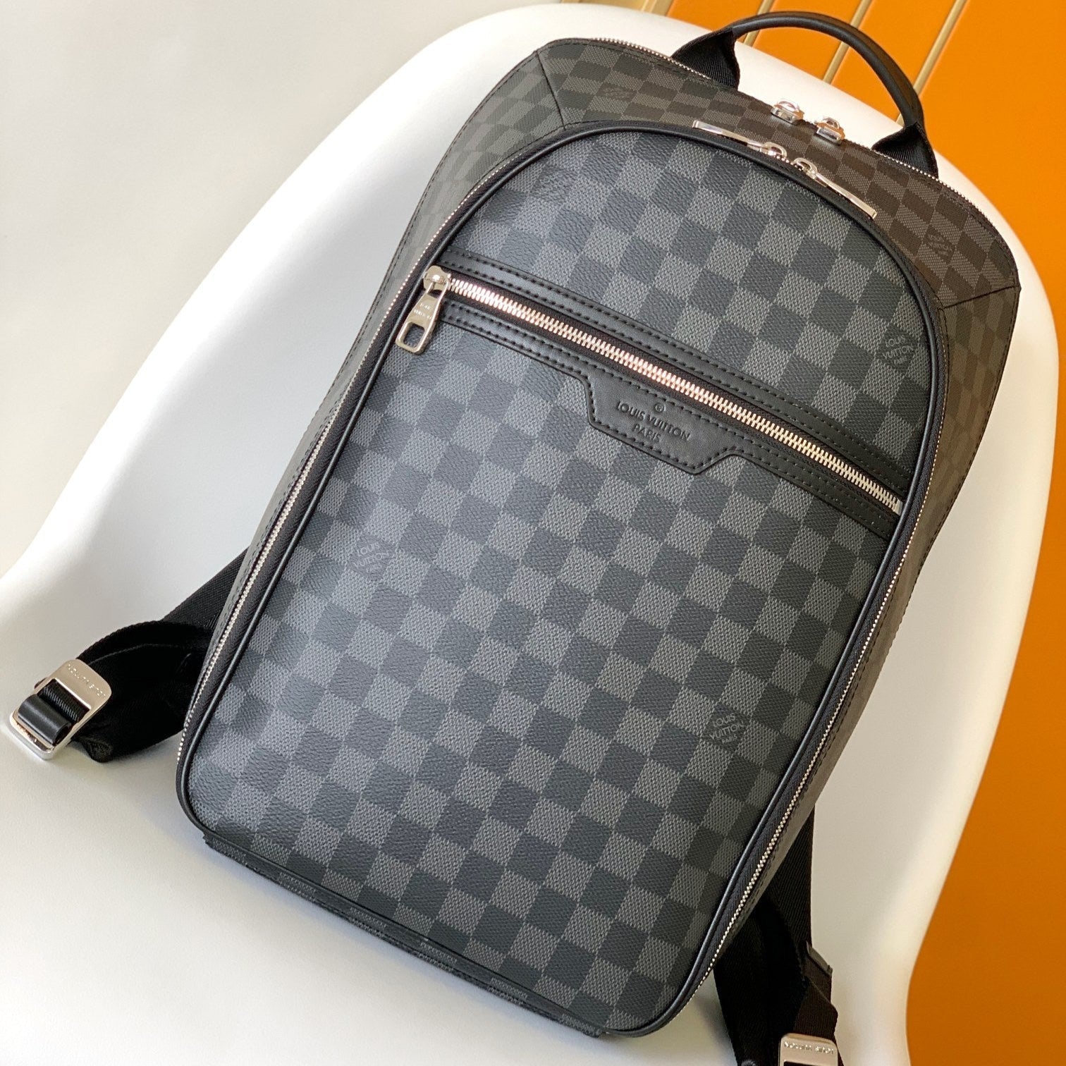 LOUIS VUITTON LV 25S MICHAEL BACKPACK 42 IN DAMIER INFINI ONYX CALFSKIN