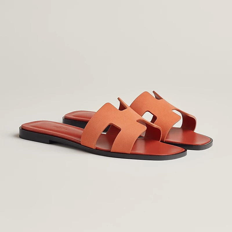 HERMES 0RAN SANDAL ROSE BOIS DE SANTAL